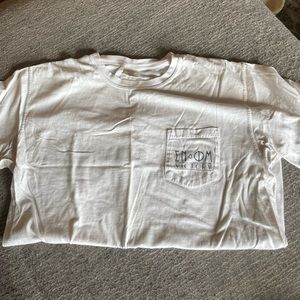 Large White Phi Mu Sorority TCU Comfort Colors Short Sleeve Formal Tshirt